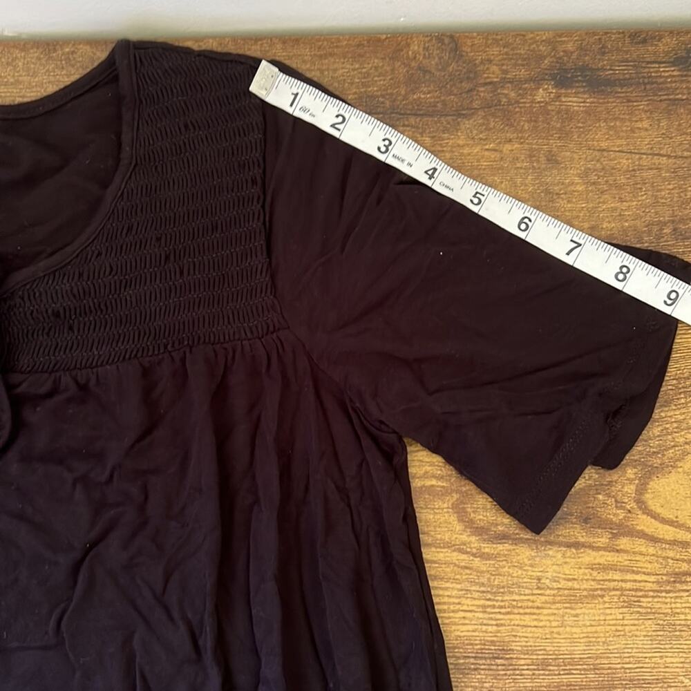 New Directions Petite Black Stretchy Rayon Blend Blouse - Picture 5 of 6